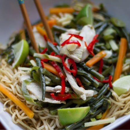 Thai Chicken and Coconut Noodle Soup