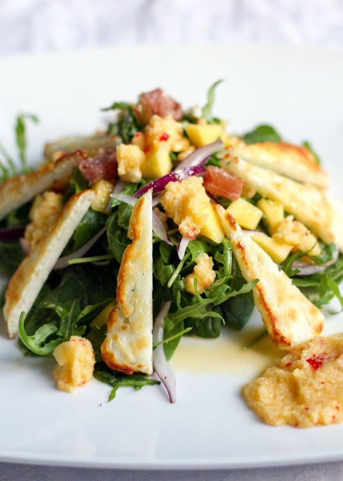 halloumi-chicory-mango-salad